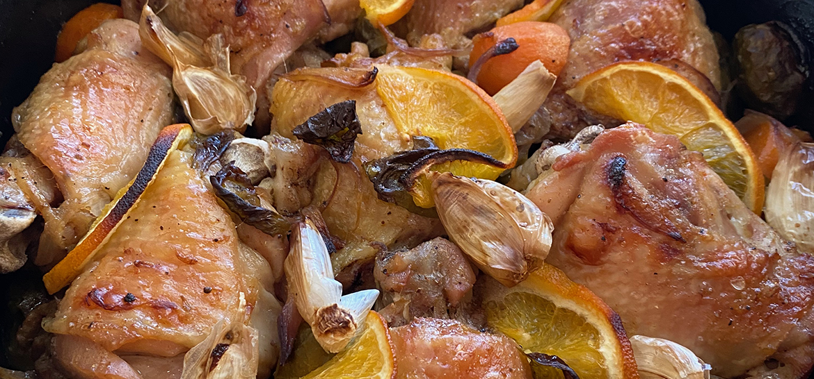 TAVUK GÜVEÇ BRÜKSEL LAHANASI VE TATLI PATATESLİ — 1