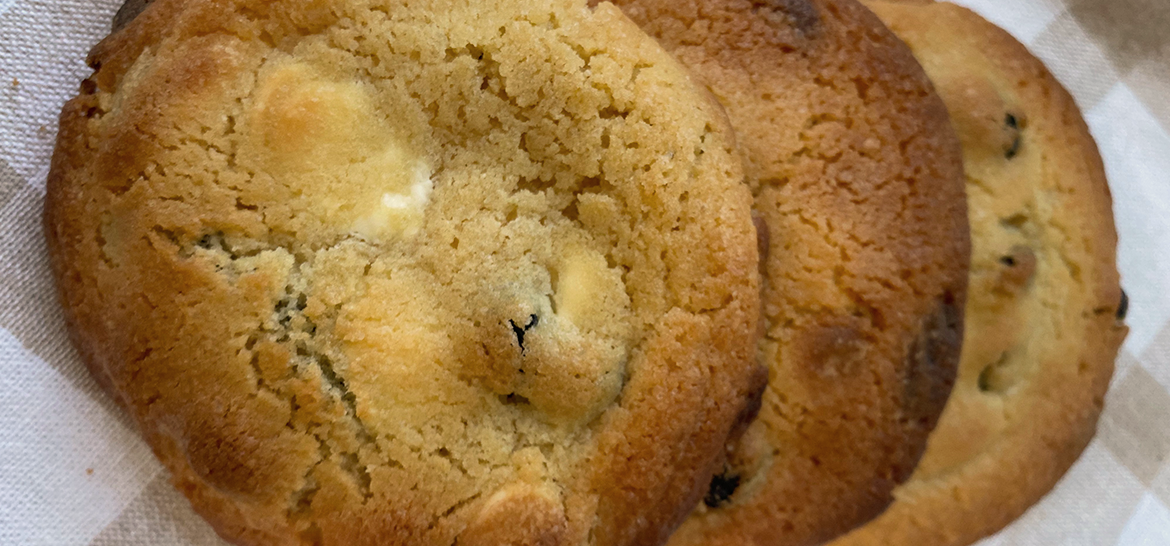 SİYAH KURU ÜZÜMLÜ & BEYAZ ÇİKOLATA PARÇALI KURABİYE — 1