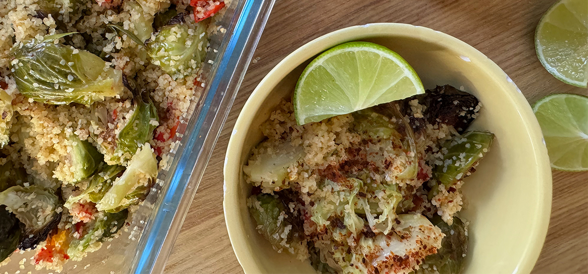 IZGARA BRÜKSEL LAHANASI VE KIRMIZI BİBERLİ ILIK BULGUR SALATASI — 1