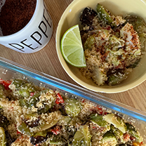 IZGARA BRÜKSEL LAHANASI VE KIRMIZI BİBERLİ ILIK BULGUR SALATASI — 4