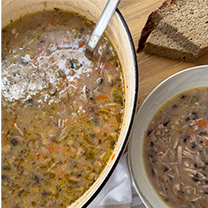 SİYAH PİRİNÇLİ MANTARLI TAVUK ÇORBASI — 4