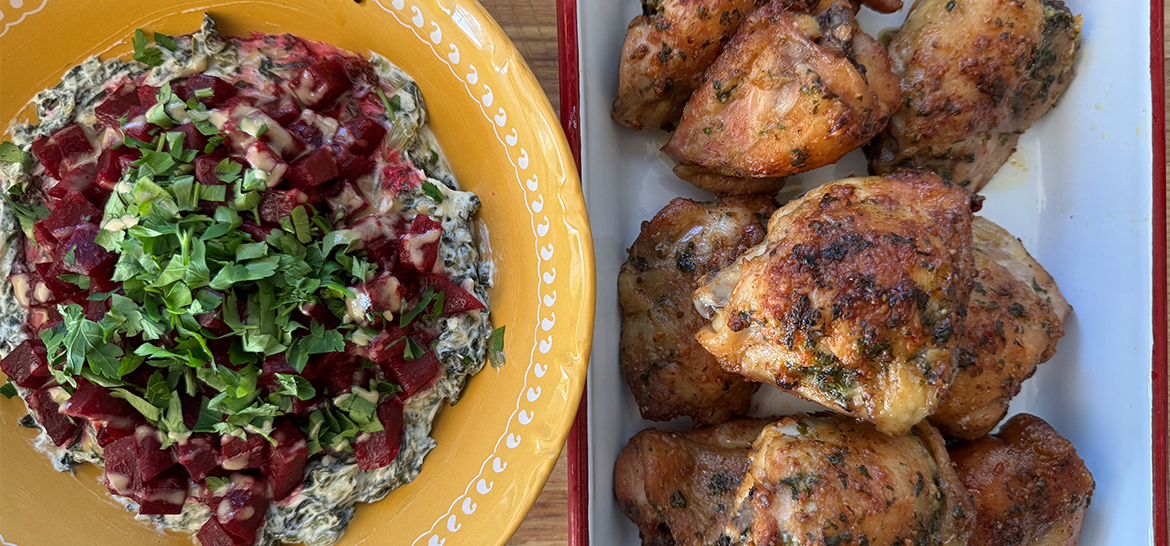 PARMESAN SOSLU IZGARA TAVUK ve PAZI BORANİ — 1