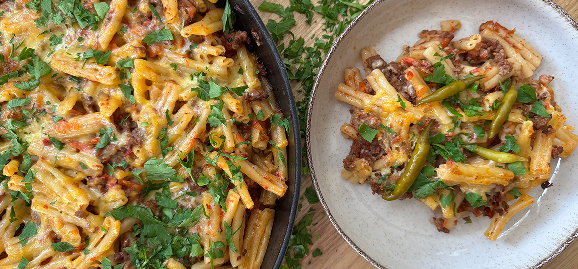 KIYMALI MAKARNA GÜVECİ — 1