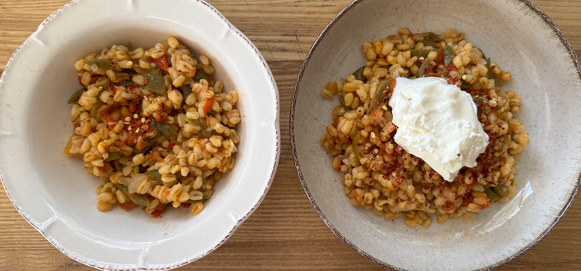 TAZE FASULYELİ BULGUR PİLAVI — 1